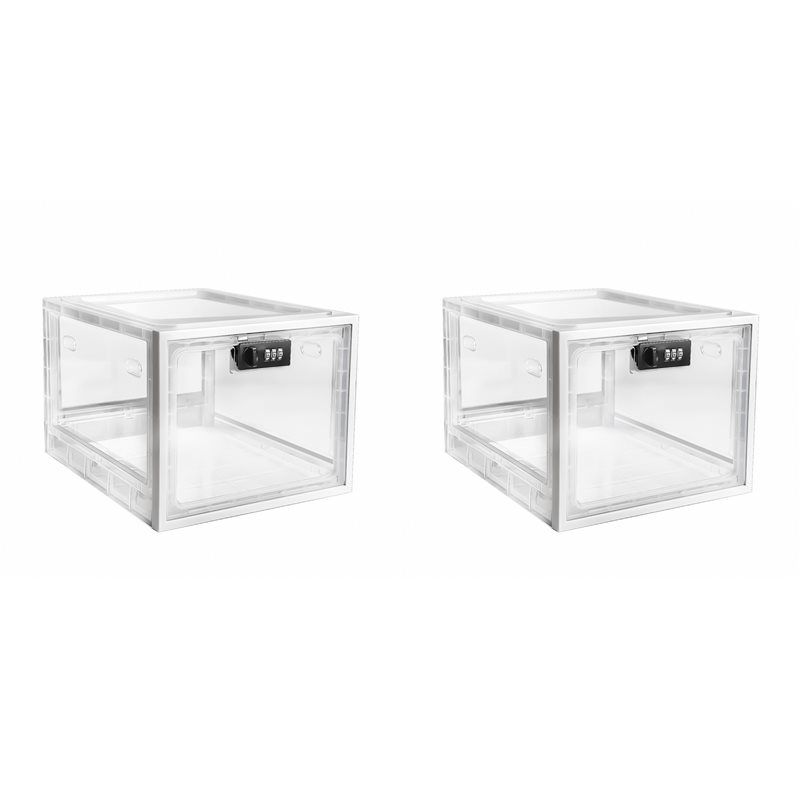 2X Lock Box For Medicines Food And Electronic Devices Cell Phones In One Convenient Container прозрачный белый 6990₽