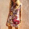 Annual Direct Sales European and American Three-dimensional Flower Mesh Lace Embroidered Hip-wrapped Slim-fitting Sexy Dress