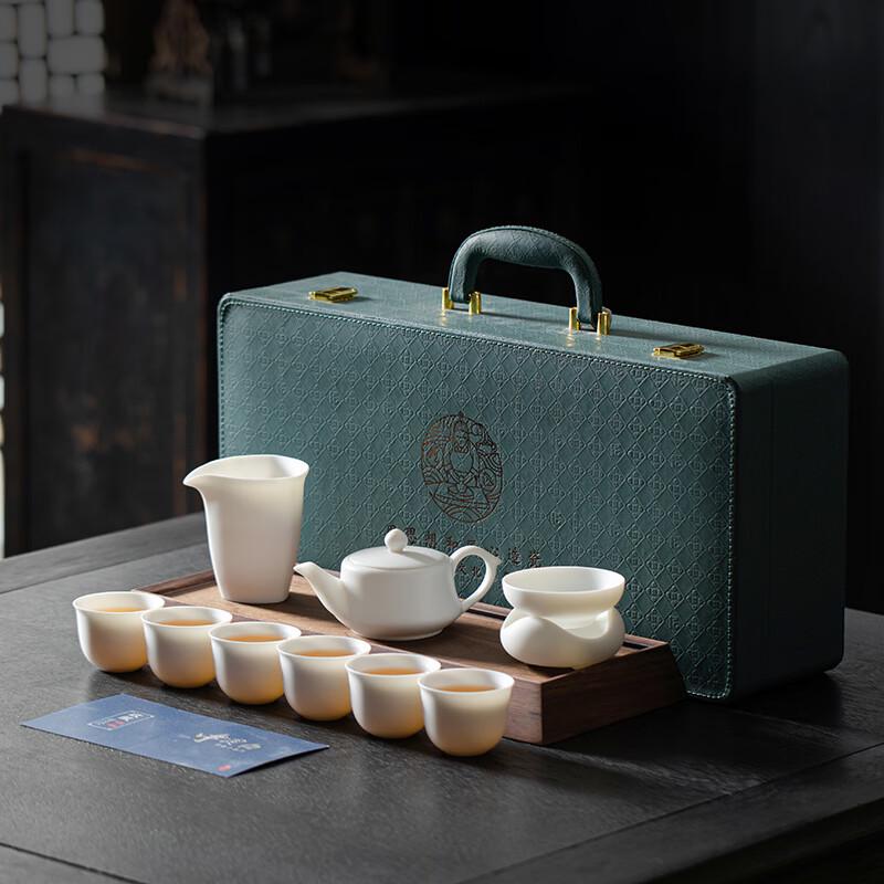 Tuopai 10-Piece Matte Jade Porcelain Tea Set