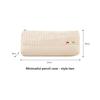 Retro Corduroy Pencil Case For Students With Large Capacity And Simple Design