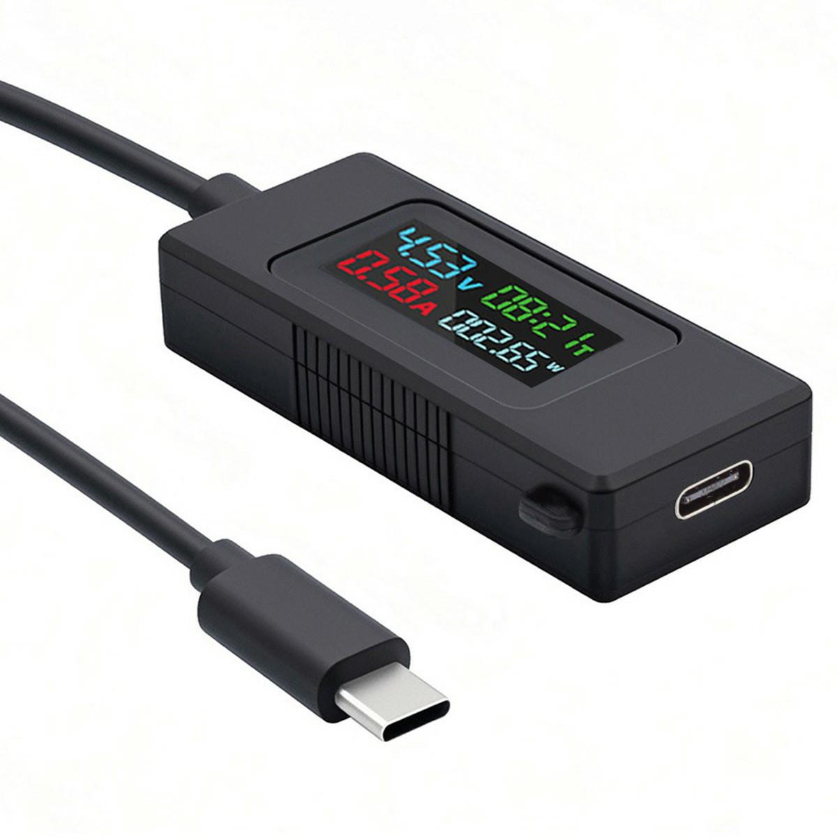 

UC-174 Type C Voltage Current Power Capacity Working Time Ammeter Voltmeter USB C Digital Multimeter A