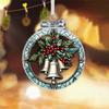 Yousheng Bell Stained Glass Orament Small Bell Suncatcher Window Christmas Tree Hanging Ornaments for Christmas Home Decor