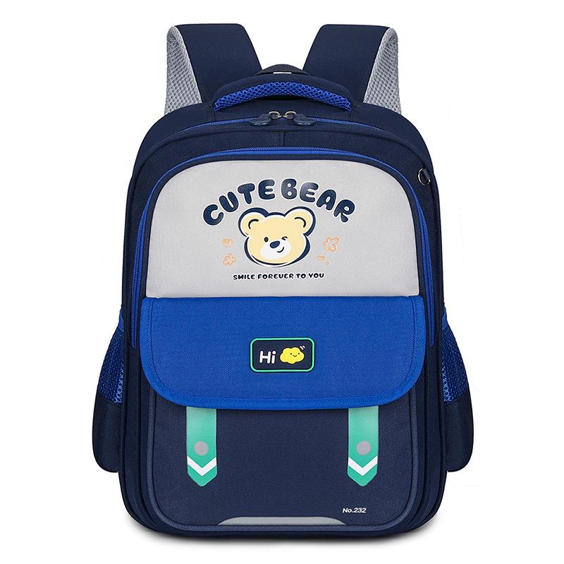 Oxford Cloth Large Capacity Kids' Backpack with Spine Protection - Lightweight and Suitable for Boys and Girls