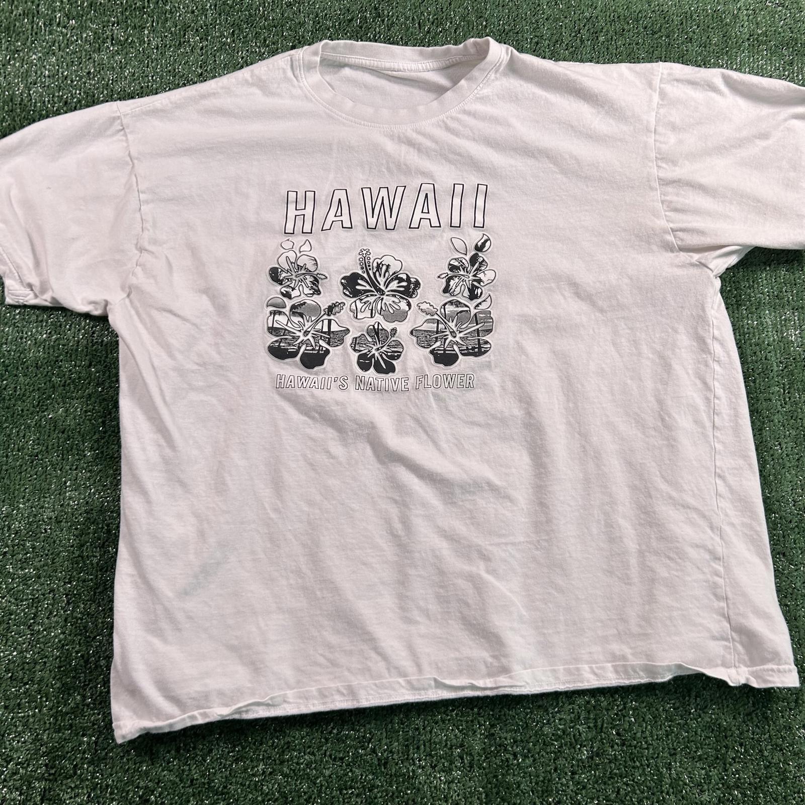 White Hawaii Graphic T-Shirt 2XL