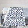 Merry Christmas Fleece Throw Blankets New Year Blanket for Bedding Bedroom Ultra-Soft Bed Rug