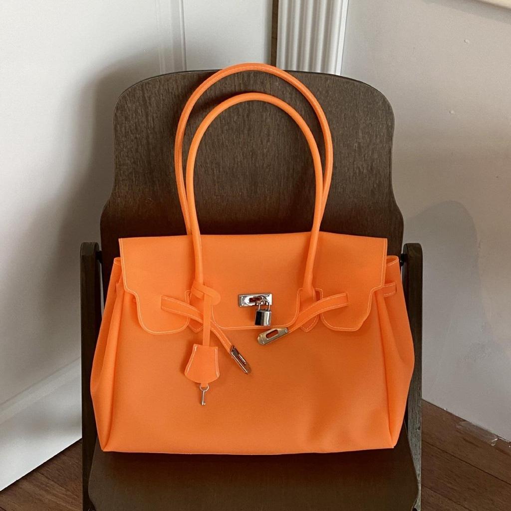 Borsa a Mano Trendy Coreana Colore Macaron Gelatina - Borsa a Spalla Singola Sottobraccio