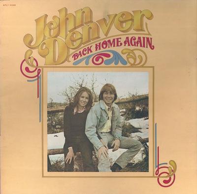 LP Record JOHN DENVER - Back Home Again APL10548 RCA Victor 1974 UK Rock Used