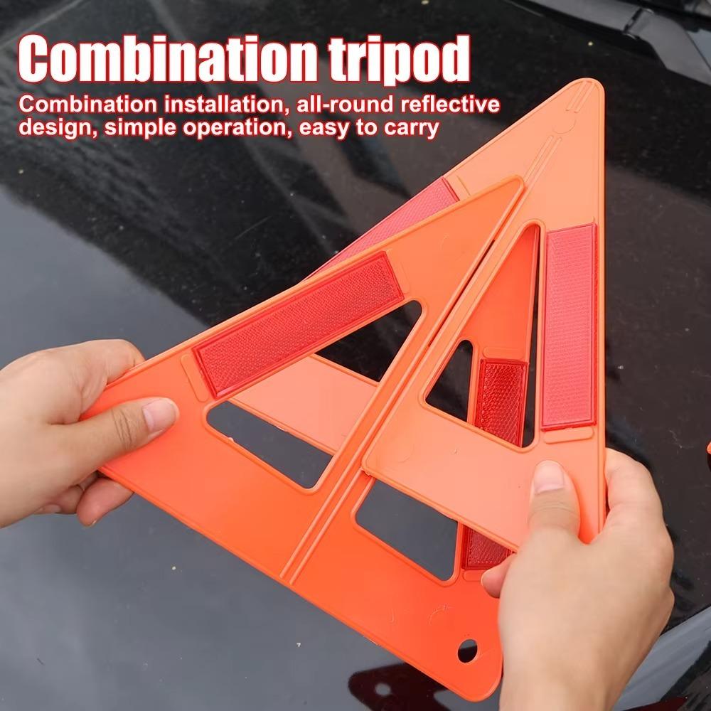 Foldable Cars Stop Sign Stand Red Traffic Warning Sign  Car Accessories