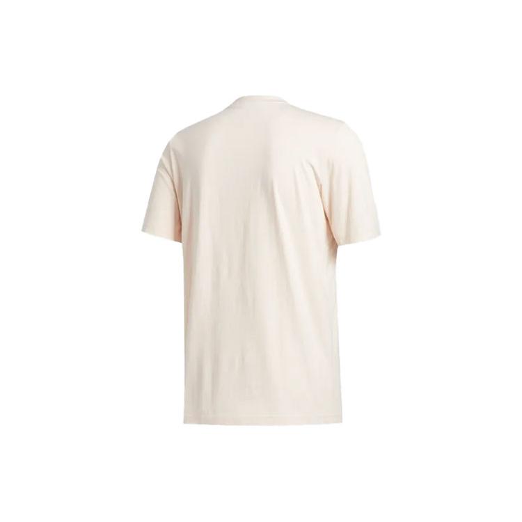 adidas T Shirts Men's Light Pink Crew Neck Moderate Straight Fit GE4521