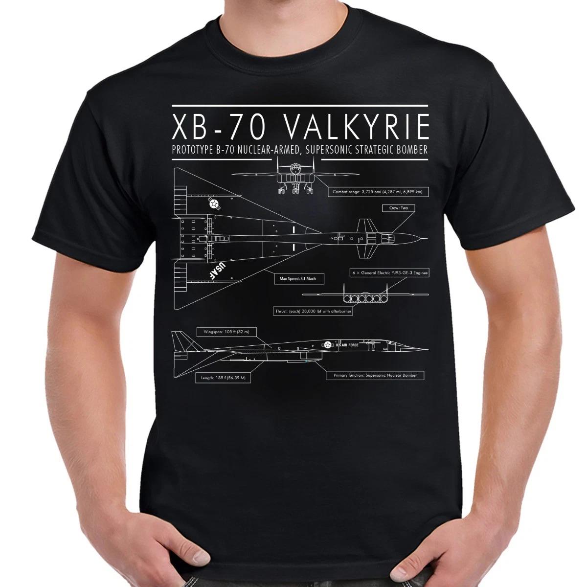 XB-70 Valkyrie Nuclear Bomber Schematic Adult Shirt S