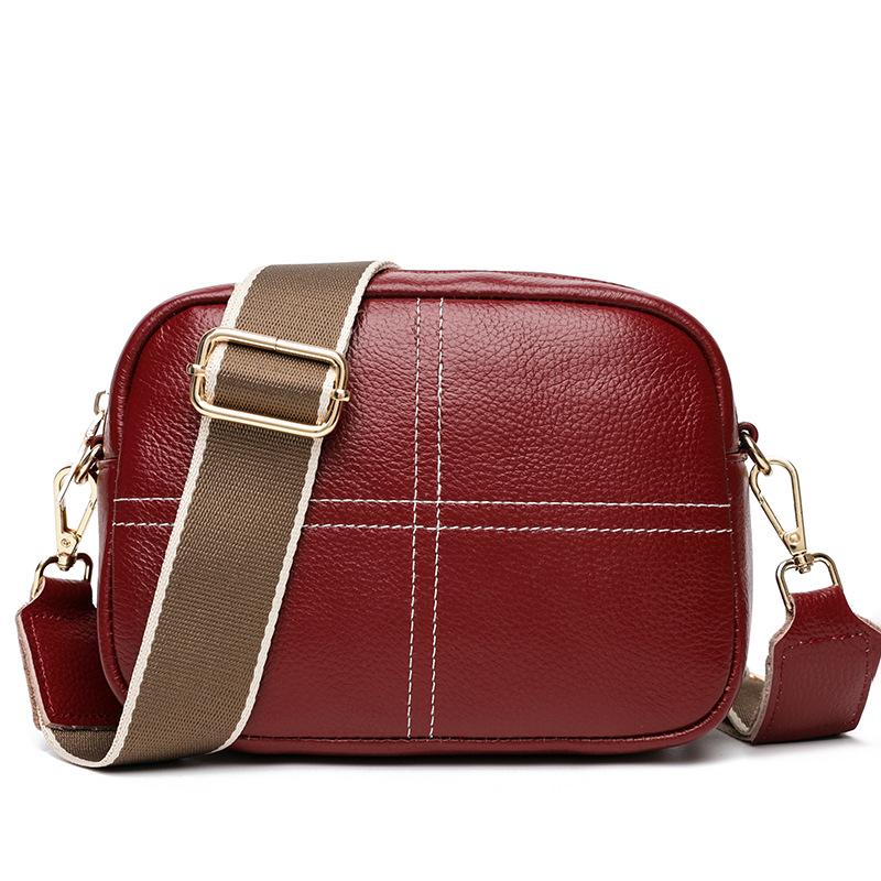Genuine leather women's bag high-end niche first-layer cowhide small square bag trendy fashion versatile single shoulder messenger bag