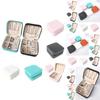 Portable Pu Small Jewelry Box Elegant And Compact Ideal Gift For Rings Earrings Necklaces White