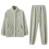 Pajamas Winter Women'S Coral Fleece Winter Flannel Autumn And Winter Loungewear Set
