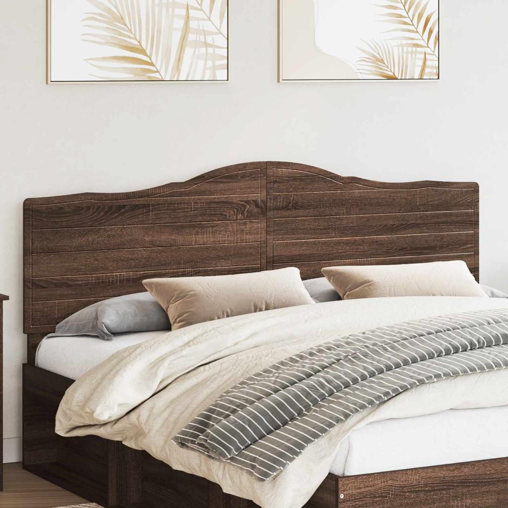 Headboard in Brown Oak Look Made of Wood Based Material