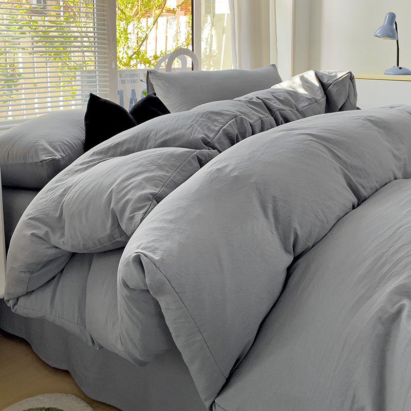 2025 All-Season Home Textile Bedding Set: Bed Sheet, Duvet Cover, Quilt Cover for Student Dorms - 3-Piece Set