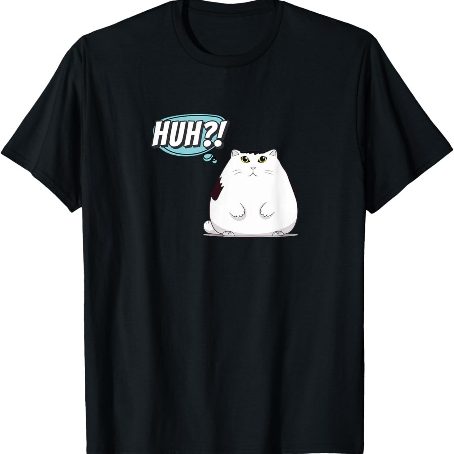huh cat trendy hot topic cat meme happy cat lover T-Shirt S