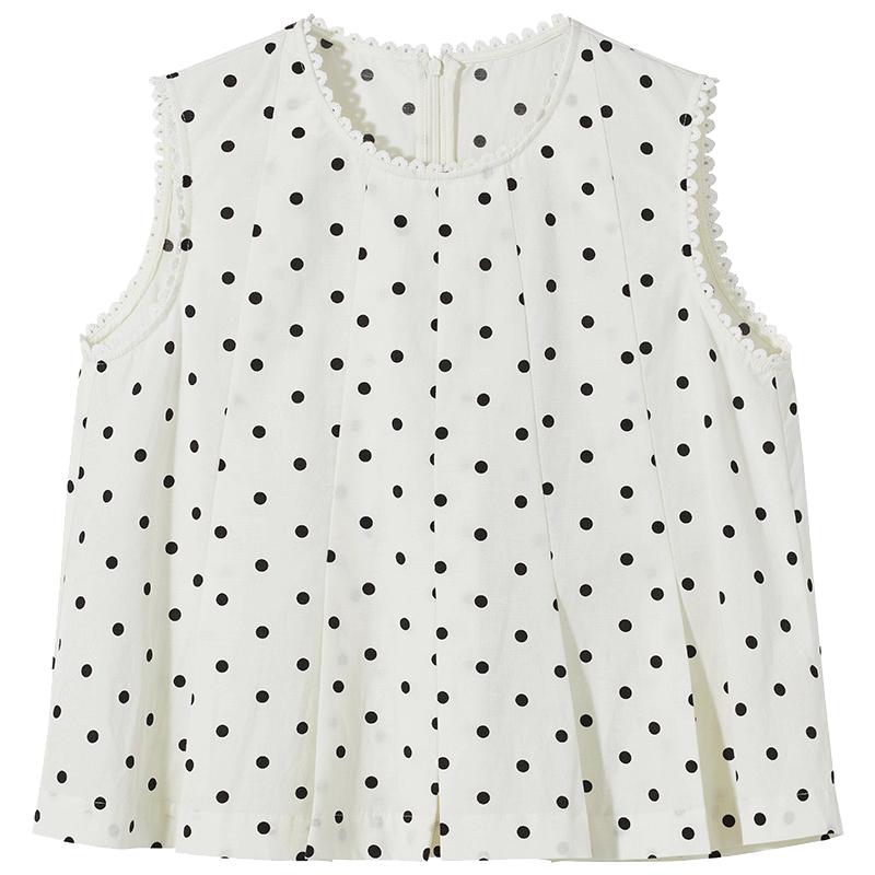 Hotwind Women's Polka Dot Sleeveless Shirt