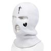 Water Droplet Cross Broken Heart Balaclava Cap Unisex Outdoor Warm Hat Men Hip Hop Caps Casual Cap