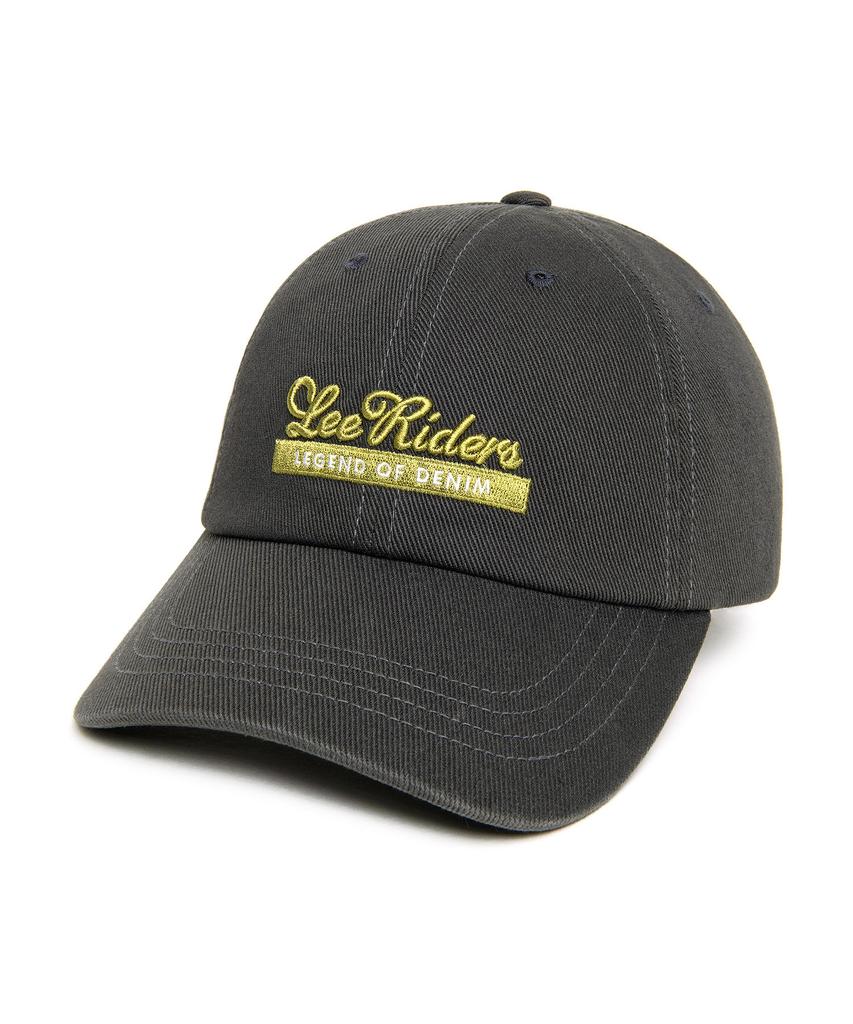 LEE Riders Lettering Embroidered Ball Cap Charcoal