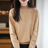 A New Style of Women's Autumn and Winter Hollowed-out Knitted Sweater Paired with A Base Layer A Pullover Long-sleeved and Semi-high-neck Sweater