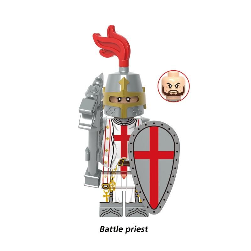 

Knight Middle Ages Priest Action Figure Mini Building Block Puzzle Toy Gift Kids Battle Priest
