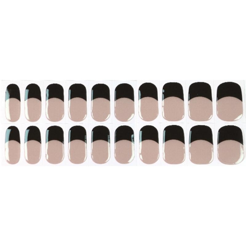 Semi Cured Gel Nail Strips 20Pcs Gel Nails Polish Stickers Wraps for Home Salons