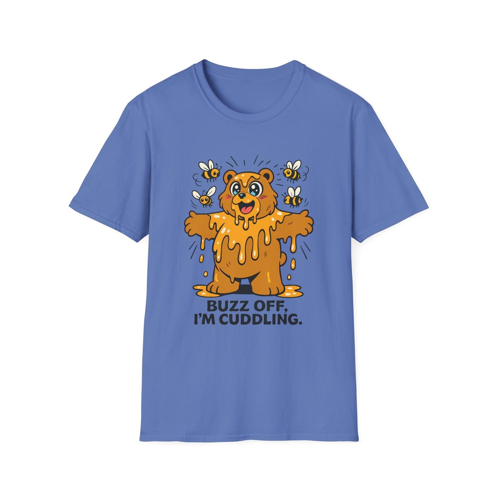 Unisex Softstyle T-Shirt Mens Womens Tees Top Retro Anime Bear Honey Bees Funny Cartoon Creature 4XL