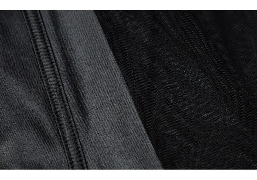 European & American Cosplay Nightclub Mesh Patchwork Sexy Black Jumpsuit with See-through Long Sleeves