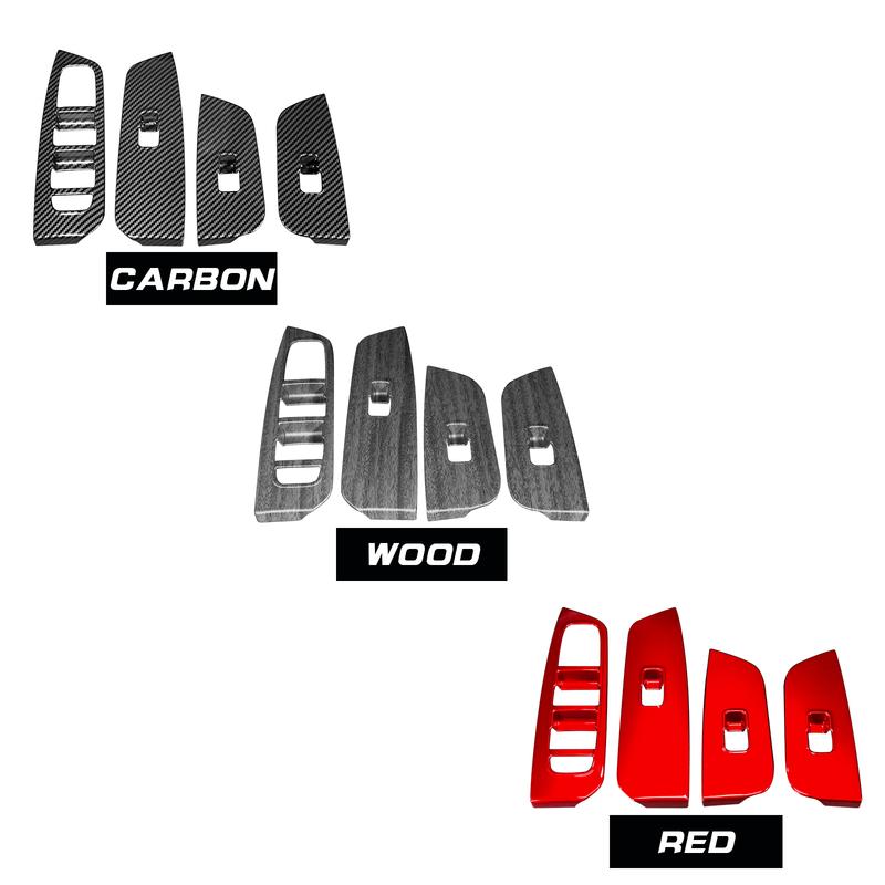 4pcs Car Window Switch Button Frame Trim Cover For Kia Ceed XCEED 2020-2025 Left Hand Drive