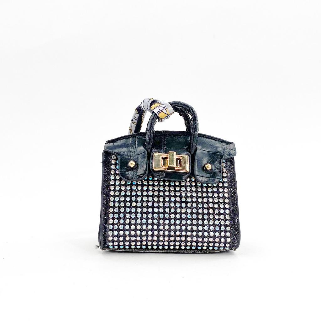 Internet-Berühmtheit neuer Aufkleber Diamant glänzend Haus Mini kleine Tasche Anhänger Kopfhörer Tasche Multifunktionale Münztasche Kreativ