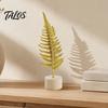 Weighted Log Round Base Gold Leaf/Feather Ornaments with Base, Metal 3D Lightweight Leaf Desktop Decor for Home Office Gift And Display Accents Stable