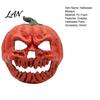 Creepy Pumpkin Skeleton Masque Scary Halloween for Adults, Horror Full Face Cosplay Skull Costume, Foam Party Prop Breathable