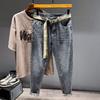 Men's Autumn and Winter Trendy Loose-Fit Straight-Leg Slim-Fit Jeans Made from Xinjiang Cotton with Stretch, Casual Denim Pants