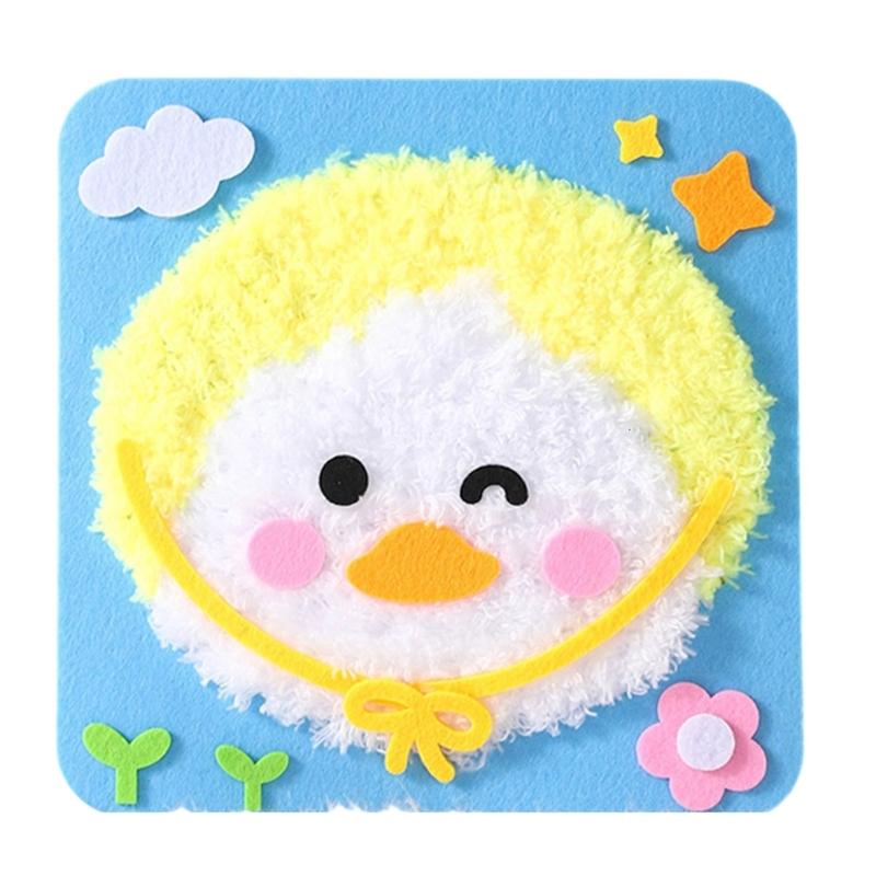 Lustiges Stickerei-Puppen-Set Cartoon-Tier Lustiges Pädagogisches Näh-Bastelset für Kinder Erwachsene Nähen Stickerei Basteln