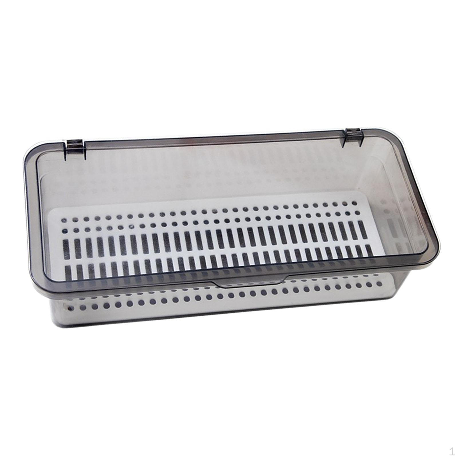 

Kitchen Chopstick Organizer Flatware Rack with Lid Easy to Clean Clear Utensils Organization