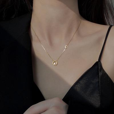 Necklaces  Sun and Moon Necklace Women Light Luxury Niche Ins for Women Charms Fashion Vintage Pendant Jewelry
