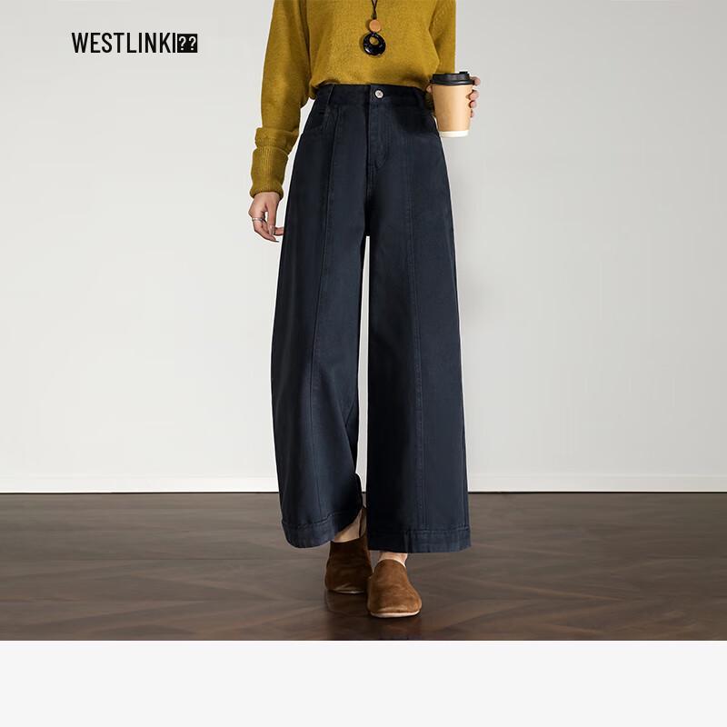 

Westlink Women s Retro High-Waist Cropped Wide-Leg Casual Pants 28