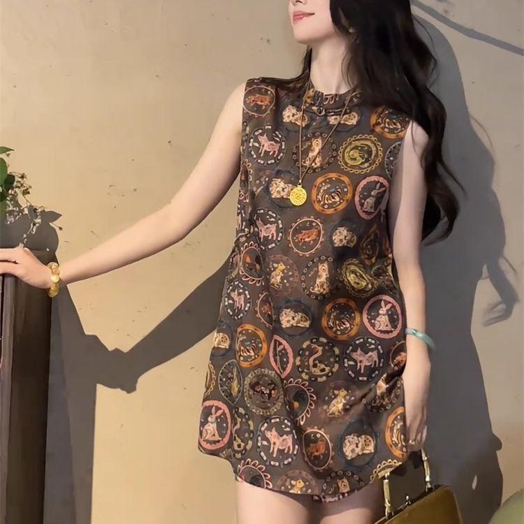 

2025 лето новая мода топ без рукавов темперамент жилет женщины выглядят стройными 3XL (recommended 138-75kg)