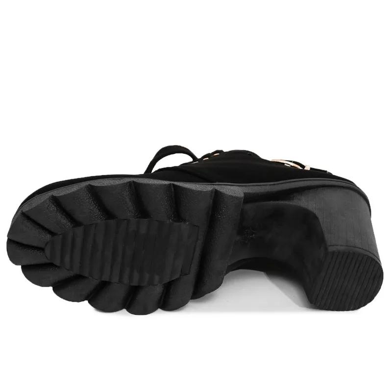 Retro Women Ankle Boots 2024 Hot Plus Size Shoes Female Modern Women's Boots Casual Round Toe Chunky Heels Side Zip Shoes Women