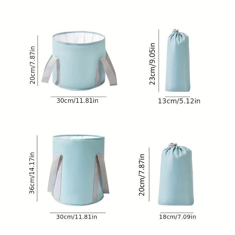 1 szt. Przenośna składana miska do kąpieli stóp z uchwytami, idealna do moczenia stóp, podróży, kempingu i aktywności na świeżym powietrzu