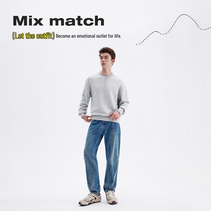 NVG·YOUNG Unisex Pure Cotton Classic Crewneck Sweatshirt