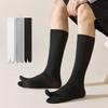 3Pairs Anti Slip Toe Separator Socks Business Short Tube Socks Fashion Two Toed Cotton Socks Summer