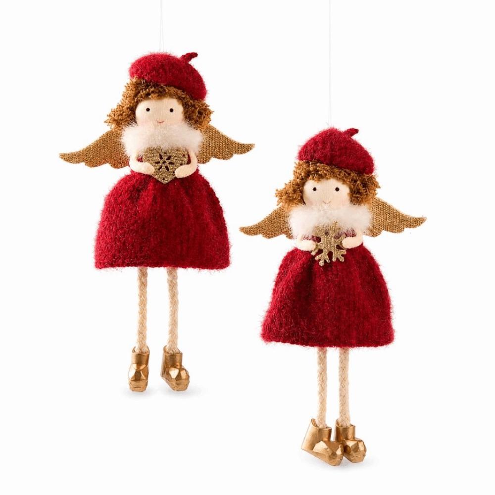 Handmade Christmas Tree Pendant Plush Angel Xmas Plush Decor Christmas Hanging Charm  Home Festive