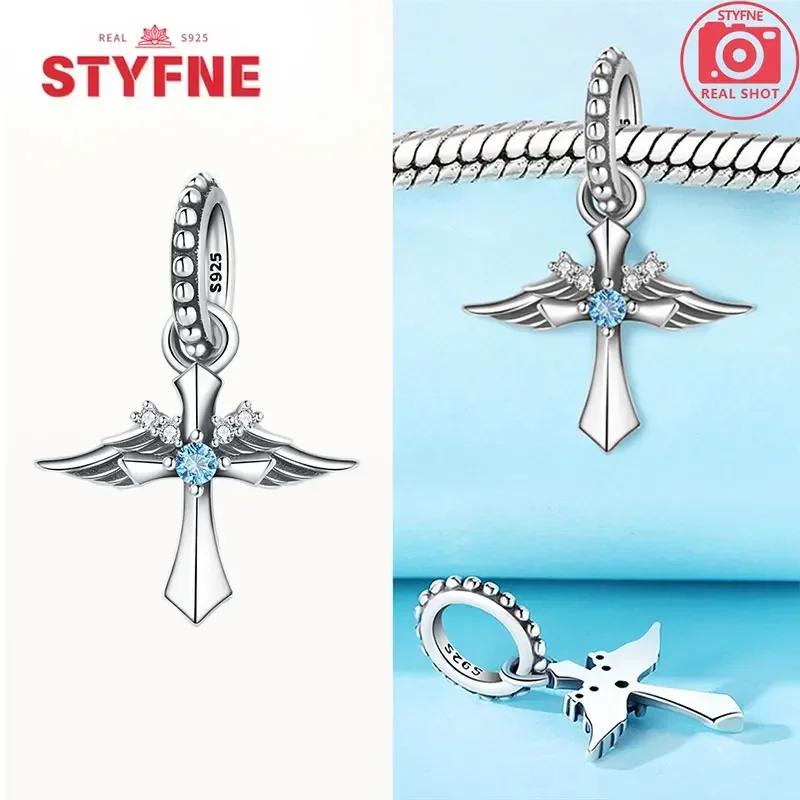 Copper Charms Religion Heart Lucky Eye Cross Beads Fit Originalbracelet For Women Fine Jewelry Gift