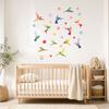 Glow in The Dark Wall Sticker, Hummingbirds Flowers Luminous Wall Decal, Waterproof Self Adhesive Sticker for Kids Room Nursery