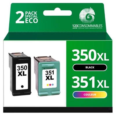 Balení kazet HP 350XL &; 351XL - Černá a barevná - Kompatibilní s několika modely - 2 kazety v balení