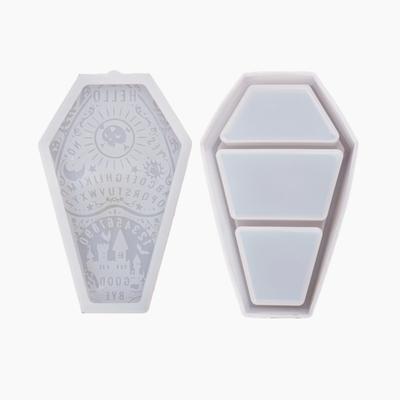  Epoxy Resin Coffin Mould Halloween Coffin Casting Storage Box Mold Coffin Silicone Mold for Fami