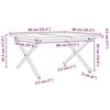 VidaXL Table Basse Cadre en X, Table d'Appoint, Bout de Canapé, Meuble de Salon Salle de Séjour, 90x90x45,5cm Bois de Pin 3282753