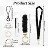 Scrunchie Lanyard for Id Badges Cute Wrist and Neck Lanyard Set Stretchy Lanyards for Teachers Retractable Scrunchie Keychain Holder Women Men