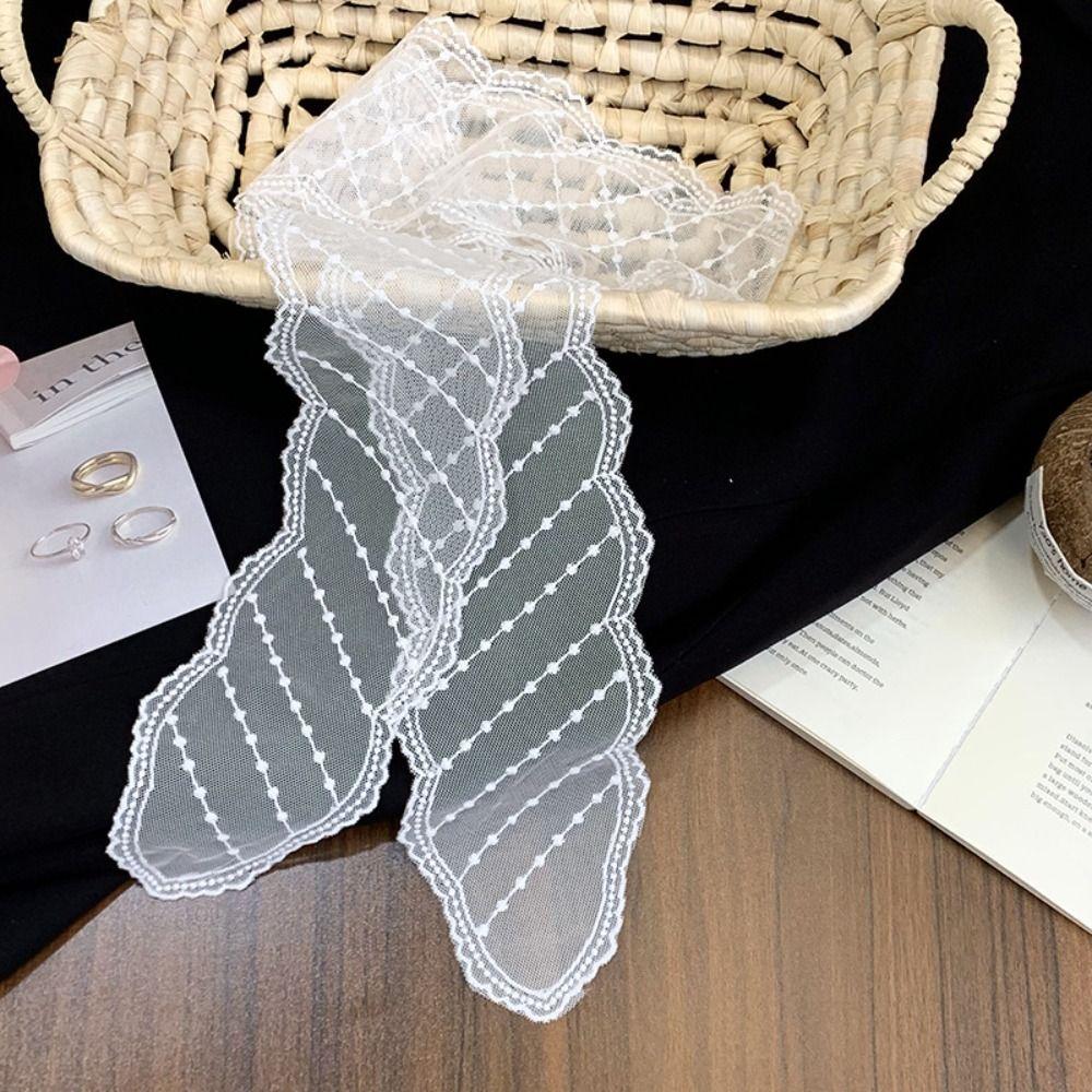 Pastoral Style Lace Hair Band Adjustable Ribbon Hair Strap Vintage Bow Headband  Female